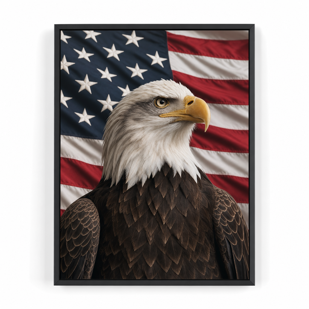 Eagle & Flag Canvas Wall Art